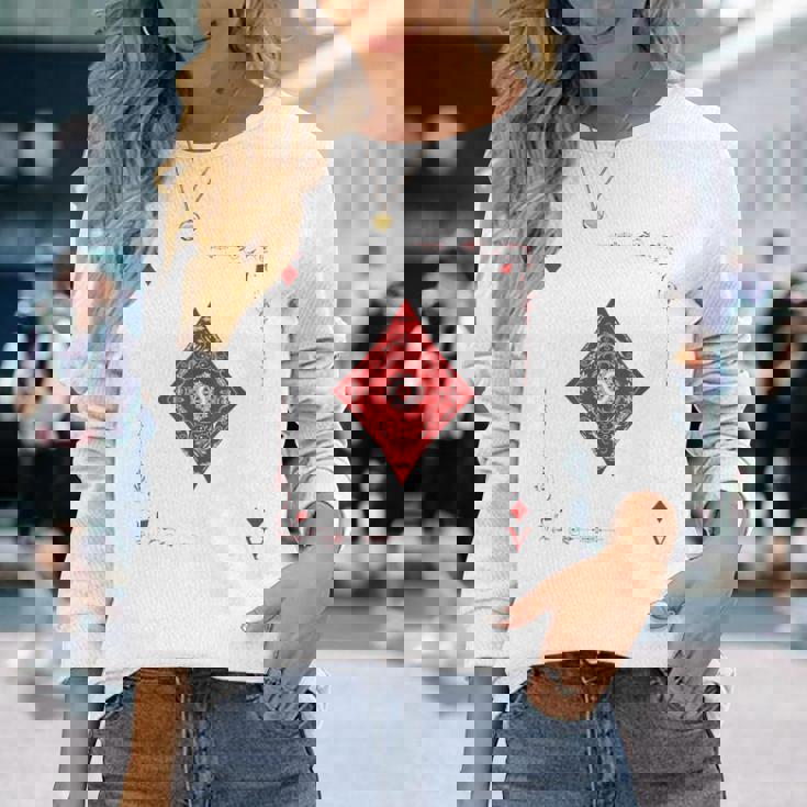 ダイヤのエース トランプ 長袖Tシャツ 彼女への贈り物