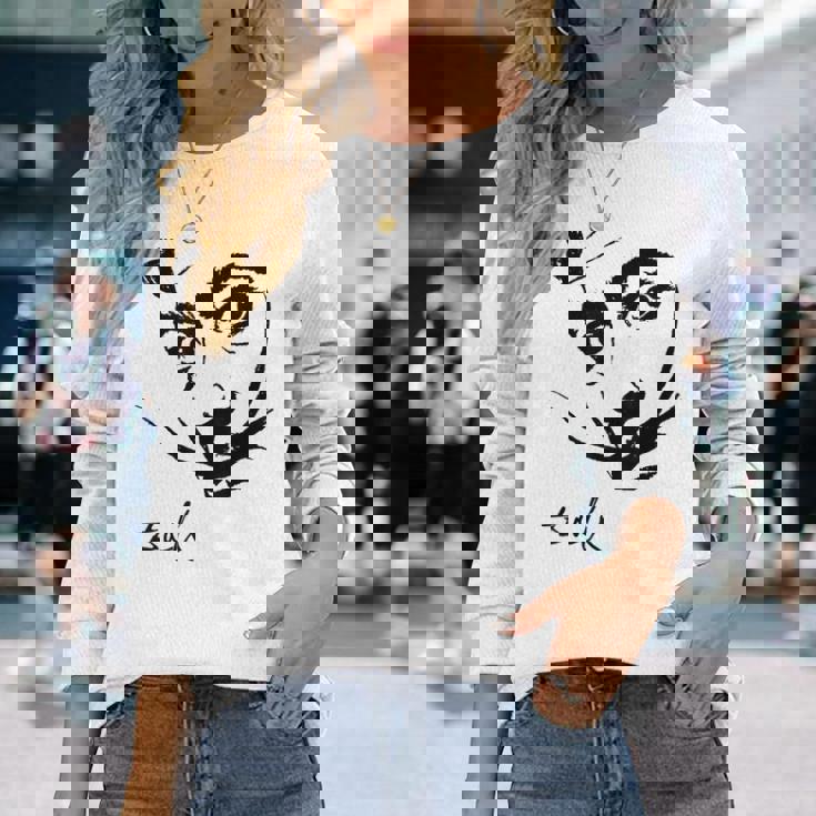 ダリの肖像画 長袖Tシャツ 彼女への贈り物