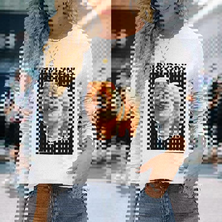 チャウチャウ犬愛好家 長袖Tシャツ 彼女への贈り物