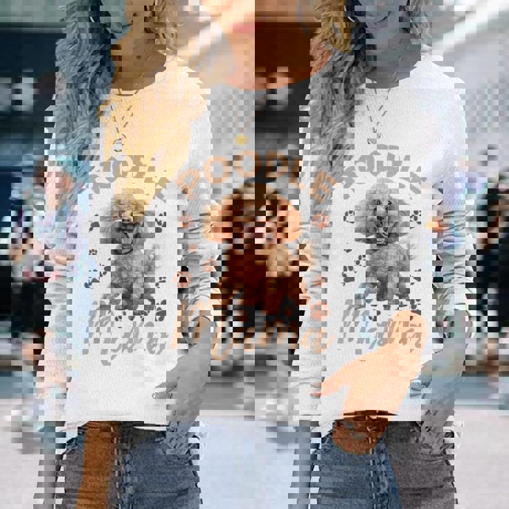 トイプードル 犬種 ペットプードル ママ 長袖Tシャツ 彼女への贈り物