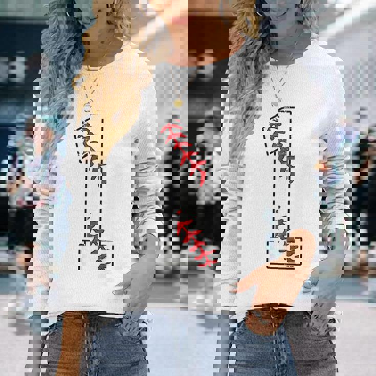 ナンバー1 ベースボールジャージー ナンバー1 背面にプリント 長袖Tシャツ 彼女への贈り物