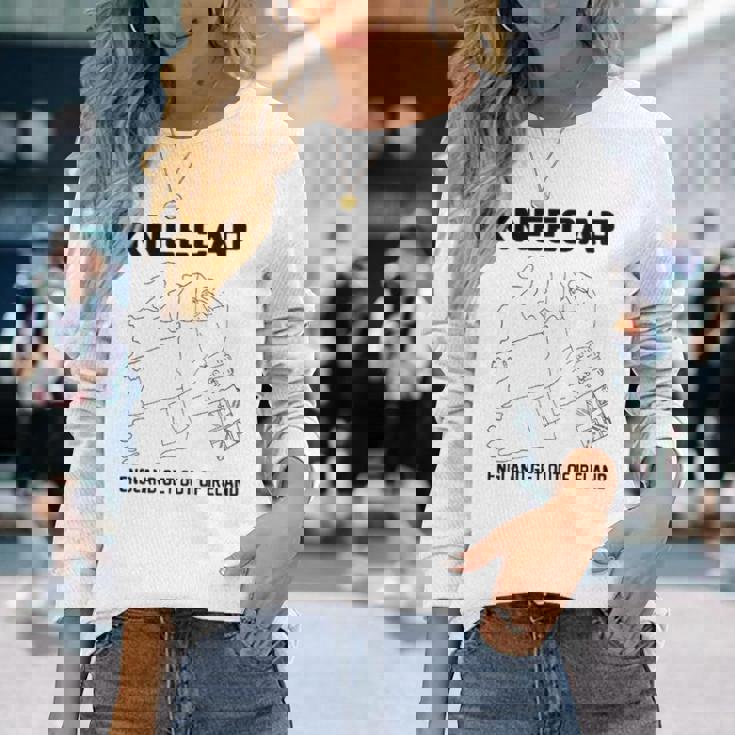 ニーキャップ・イングランドはアイルランドから出て行け 長袖tシャツ 長袖Tシャツ 彼女への贈り物