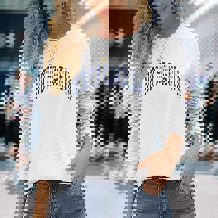 ノースカロライナ代表チームのスタイル ネイビーテキスト 長袖tシャツ 長袖Tシャツ 彼女への贈り物