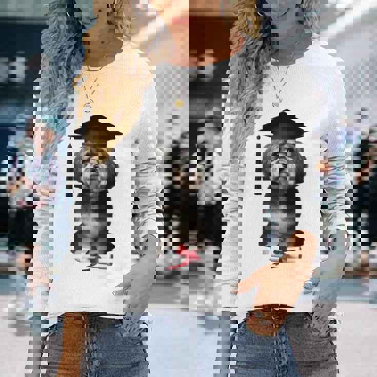 ハバニーズ犬 グラチュエーションキャップ トレーニング 学校 卒業生 オーナー 長袖tシャツ 長袖Tシャツ 彼女への贈り物