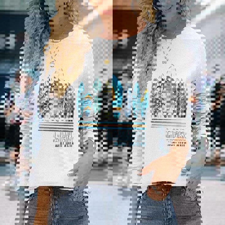 ハワイ ラハイナ マウイ サーフィン ハワイアン 長袖Tシャツ 彼女への贈り物