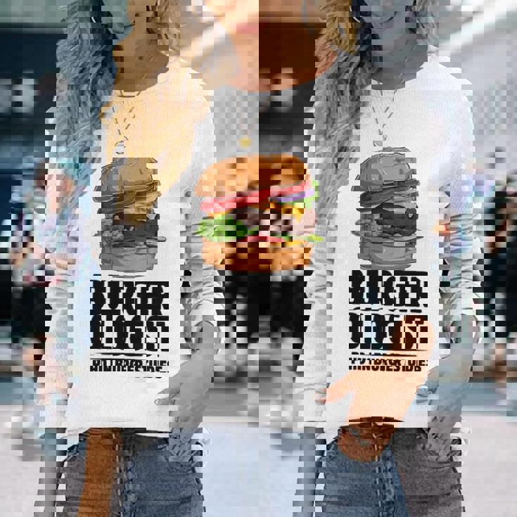 ハンバーガー研究 ハンバーガー 長袖tシャツ 長袖Tシャツ 彼女への贈り物