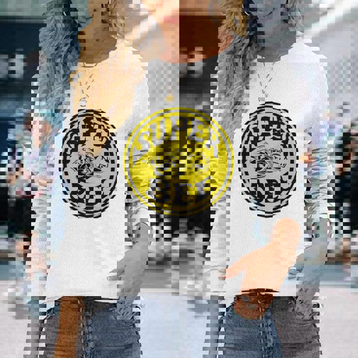 バックプリントのみ レトロ ビンテージ ガソリンスタンド モーターオイル ガレージ 長袖Tシャツ 彼女への贈り物