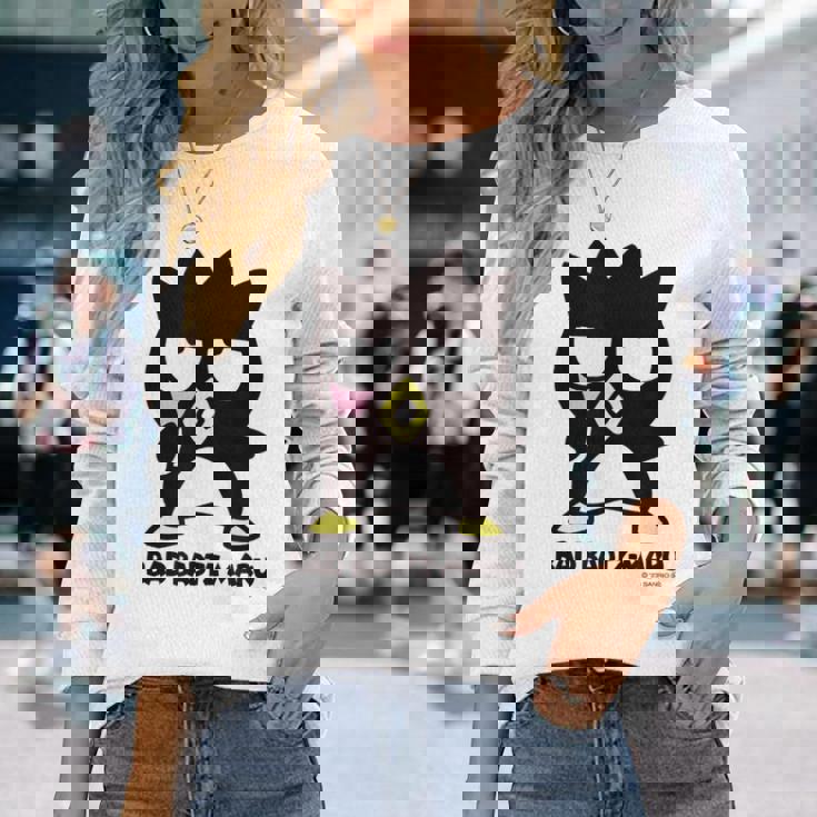 バッドばつ丸 あっかんべー ライトカラー 長袖Tシャツ 彼女への贈り物