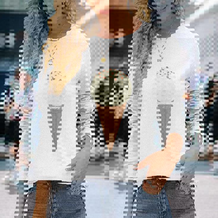 バニラアイスクリーム 長袖Tシャツ 彼女への贈り物