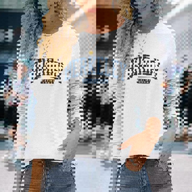 バークレーカリフォルニアカリフォルニアカレッジユニバーシティスタイル ネイビー 長袖Tシャツ 彼女への贈り物