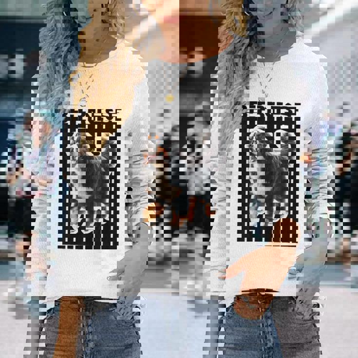 バーニーズマウンテンドッグ愛好家 長袖Tシャツ 彼女への贈り物