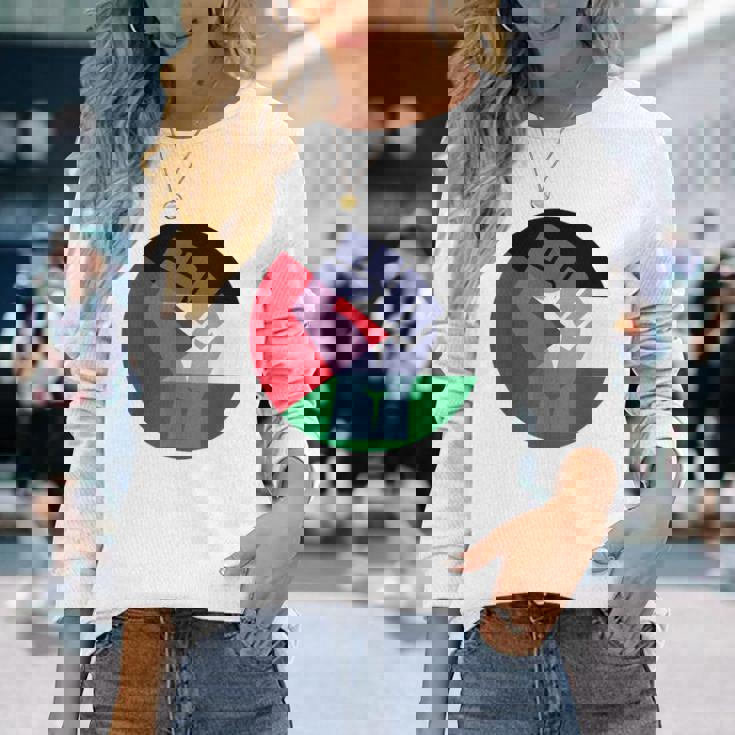 パレスチナ製フリーパレスチナスタンド 長袖Tシャツ 彼女への贈り物