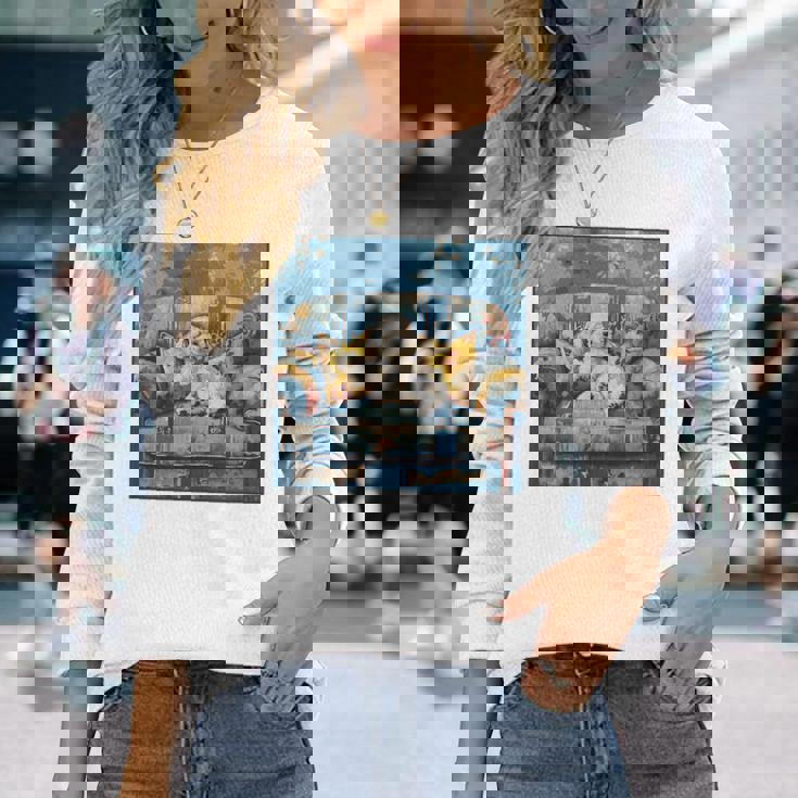 ビション・フリーゼ 音楽愛好家 絵画 犬 長袖Tシャツ 彼女への贈り物