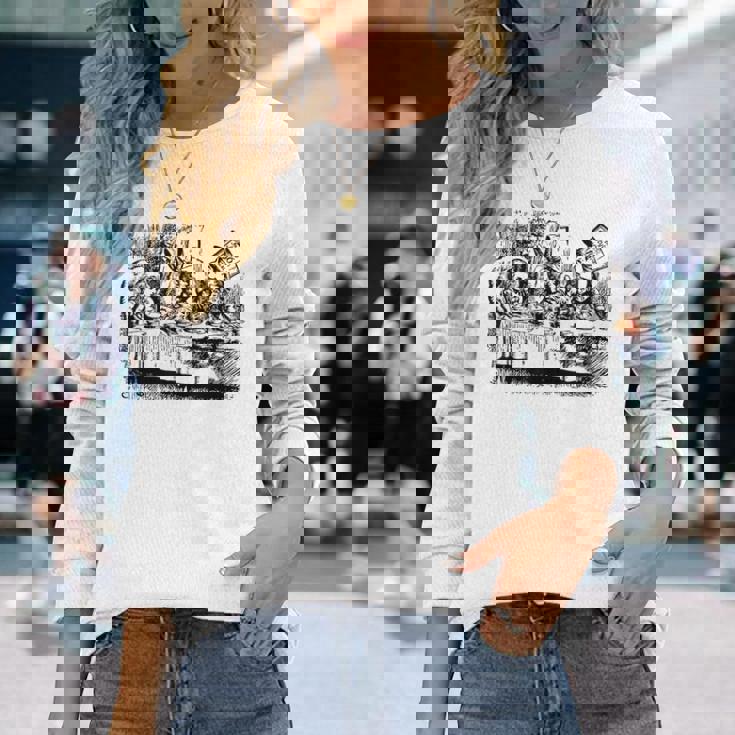 ビッグテキサス 不思議の国のアリス マッドハッターズ ティーパーティーtシャツ 長袖Tシャツ 彼女への贈り物