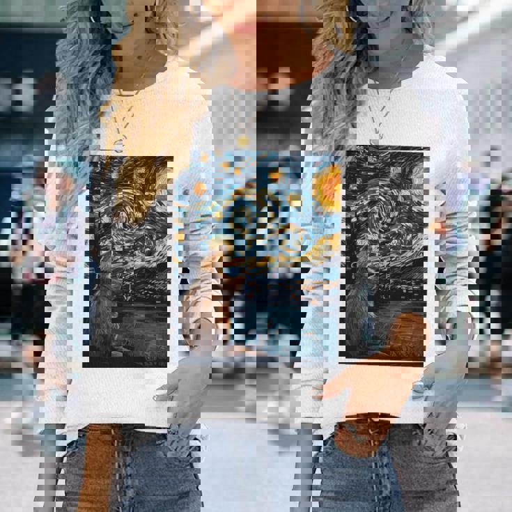 ビーバースターリーナイトヴァンゴッホ 長袖tシャツ 長袖Tシャツ 彼女への贈り物