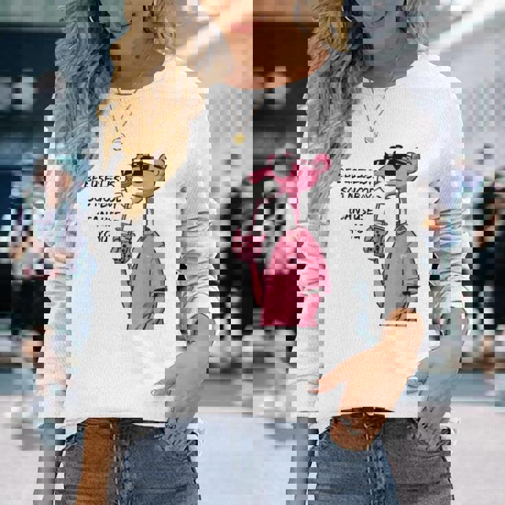 ピンク パンツ Master Of My Own Worth 面白い引用句シャツ 長袖Tシャツ 彼女への贈り物