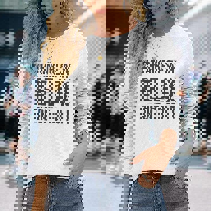 フランキー・セイ・リラックス、やらないで 長袖Tシャツ 彼女への贈り物