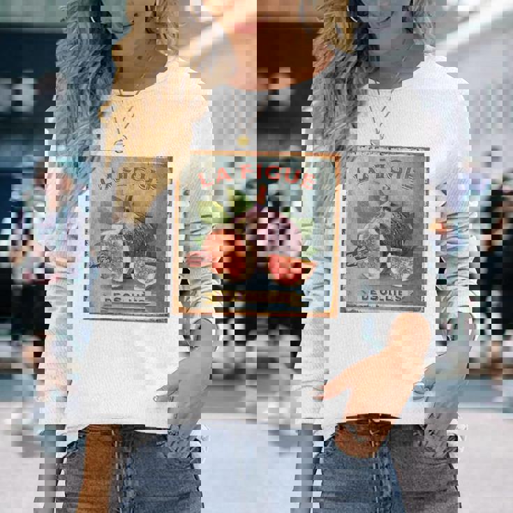 フランス イチジク ビンテージtシャツ 長袖Tシャツ 彼女への贈り物