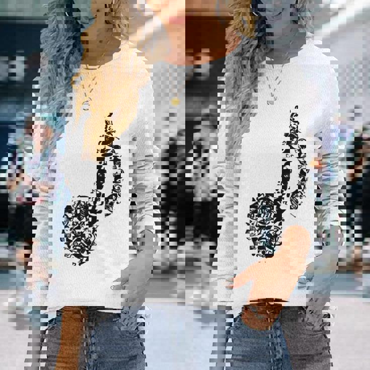 フレンチホルン愛好家 長袖Tシャツ 彼女への贈り物