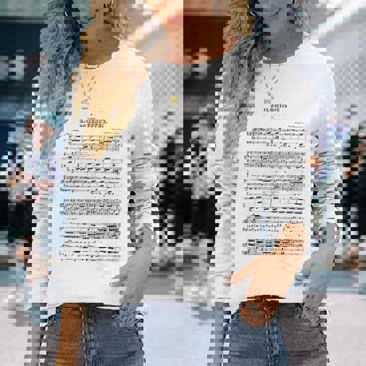 ベートーヴェン 楽譜 ピアノ ピアニスト 長袖Tシャツ 彼女への贈り物
