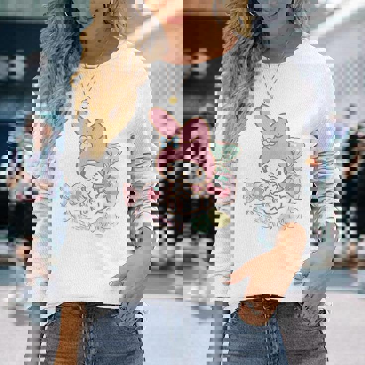 マイメロディ キャンディ ライトカラー 長袖Tシャツ 彼女への贈り物