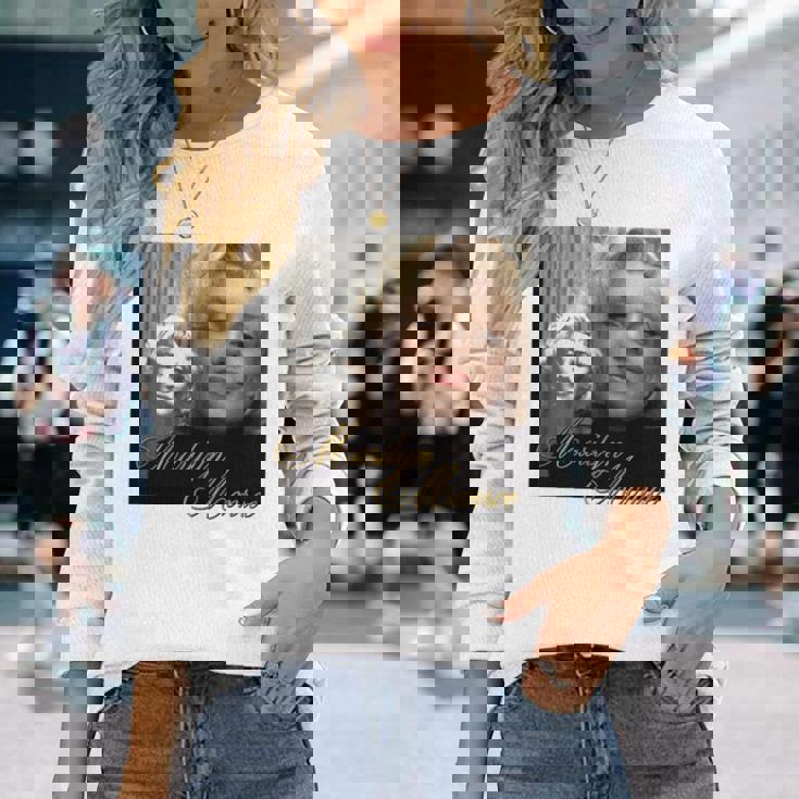 マリリンモンロー_004 長袖tシャツ 長袖Tシャツ 彼女への贈り物