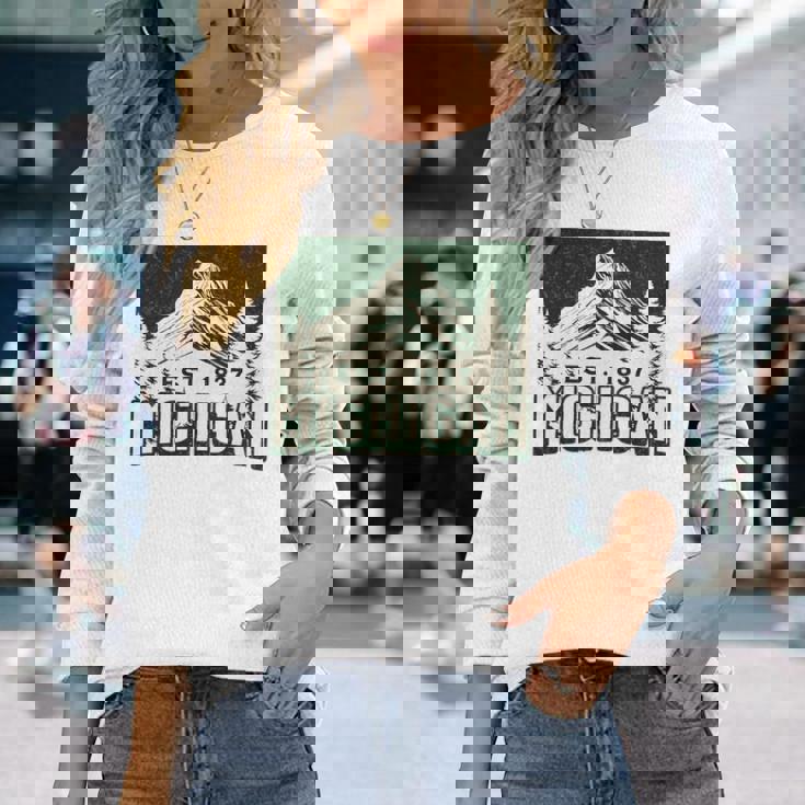 ミシガン 長袖tシャツ 長袖Tシャツ 彼女への贈り物