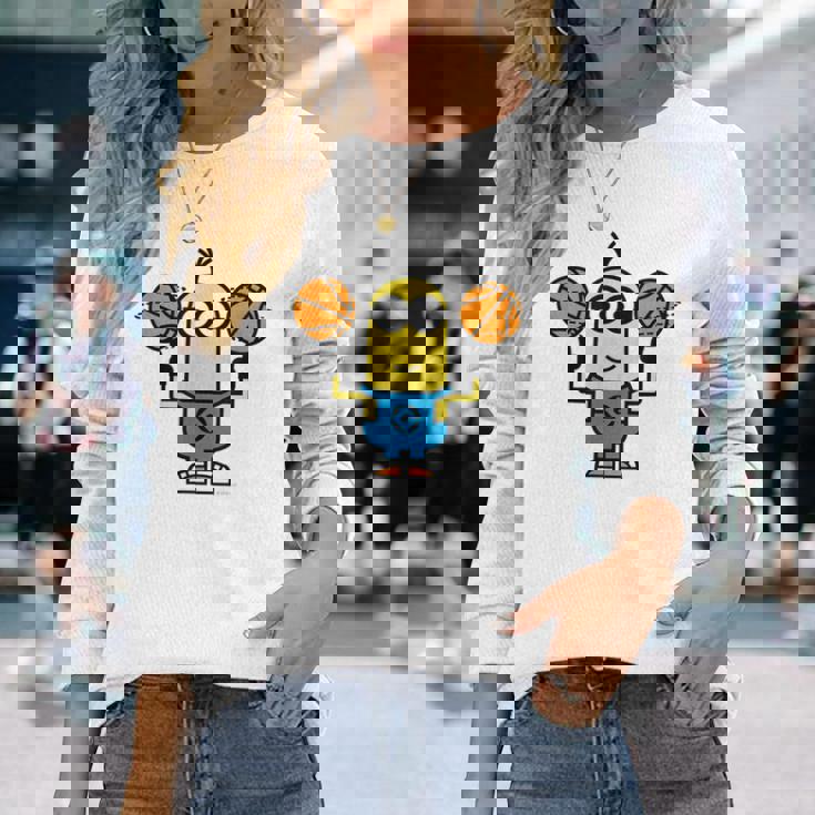 ミニオン Basket Ball Kevindouble Ball 長袖Tシャツ 彼女への贈り物