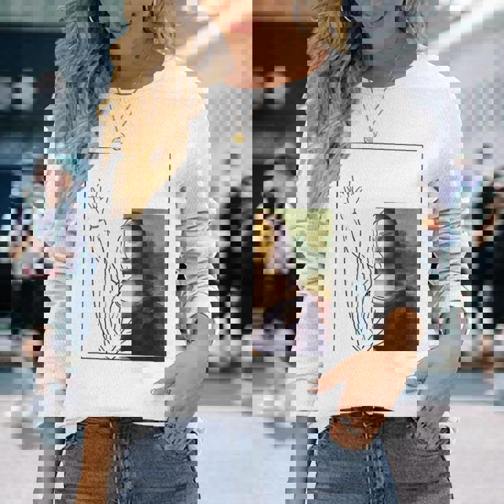 モナリザ 芸術愛好家 芸術好き 古典美術史 長袖Tシャツ 彼女への贈り物