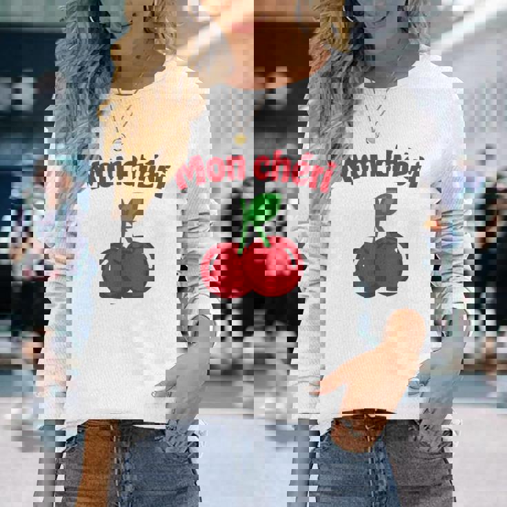 モンシェリ、チェリー 長袖Tシャツ 彼女への贈り物