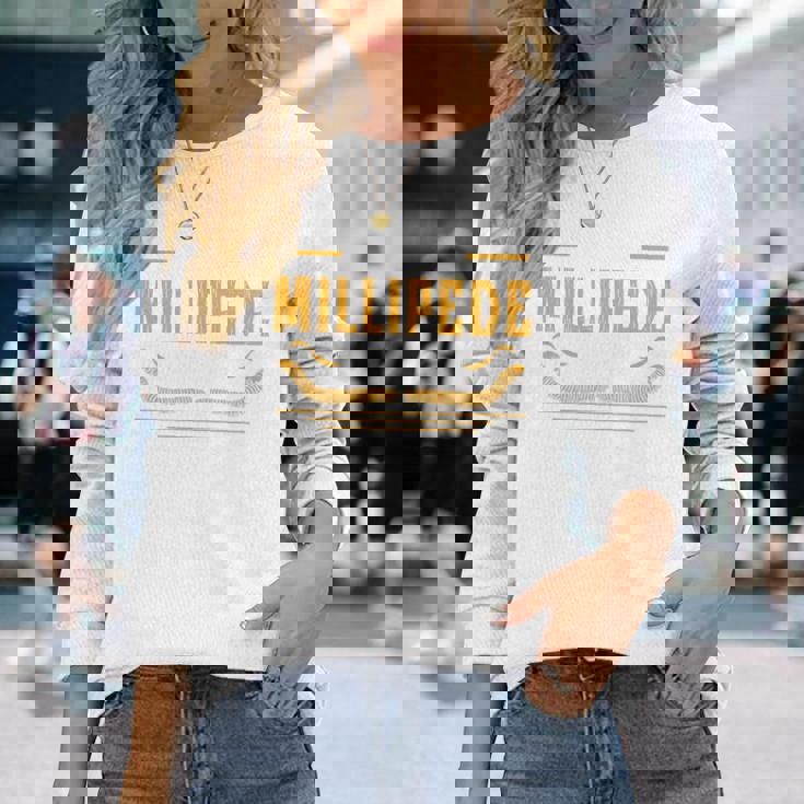 ヤスデって面白いよ節足動物ヤスデペット飼い主 長袖tシャツ 長袖Tシャツ 彼女への贈り物