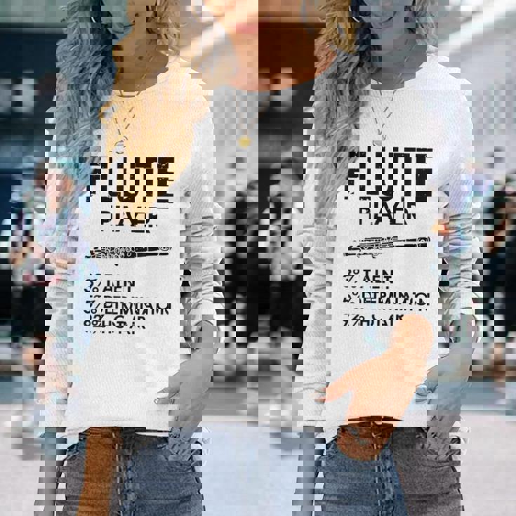 ユーモラスなフルート 愛好家 ステートメント皮肉なフルート 面白い 長袖Tシャツ 彼女への贈り物