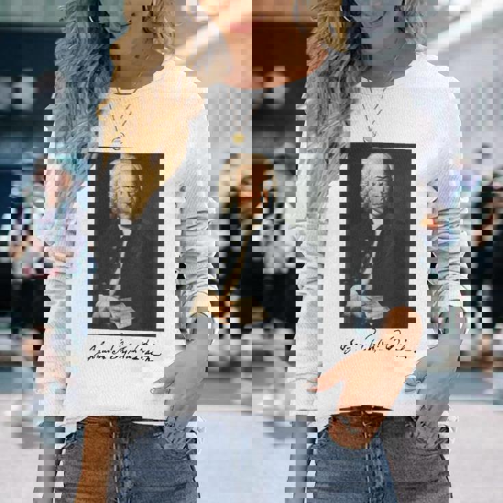 ヨハン・セバスティアン・バッハ 作曲家 クラシック音楽 Bach Composer Classical Music 長袖Tシャツ 彼女への贈り物