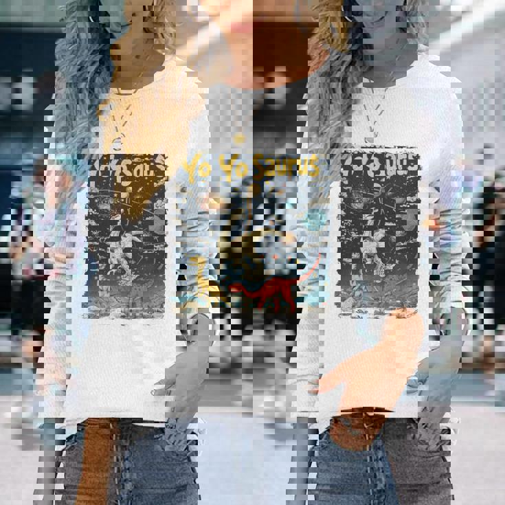 ヨーヨーザウルスファニーヨーヨー時代 長袖tシャツ 長袖Tシャツ 彼女への贈り物