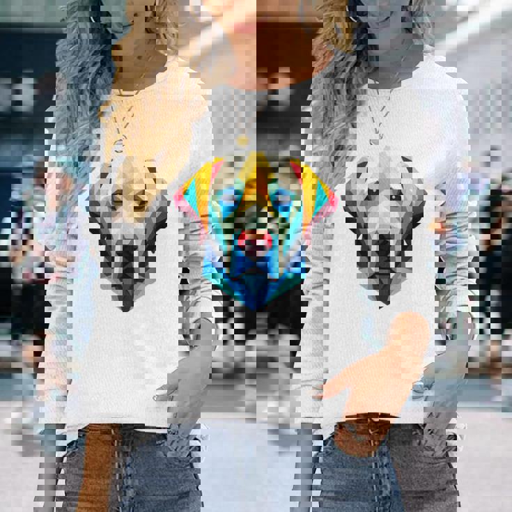 ラブラドールフェイス 長袖Tシャツ 彼女への贈り物