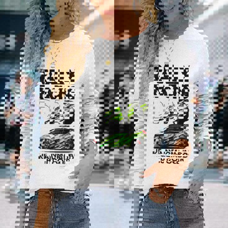 メンズ ラリーレース 父 ファニー ラリーカー レーシング お父さん 長袖Tシャツ 彼女への贈り物