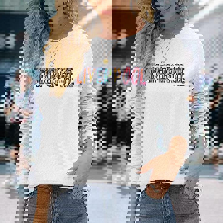 リバプールイングランド リバプールグラフィック 長袖Tシャツ 彼女への贈り物