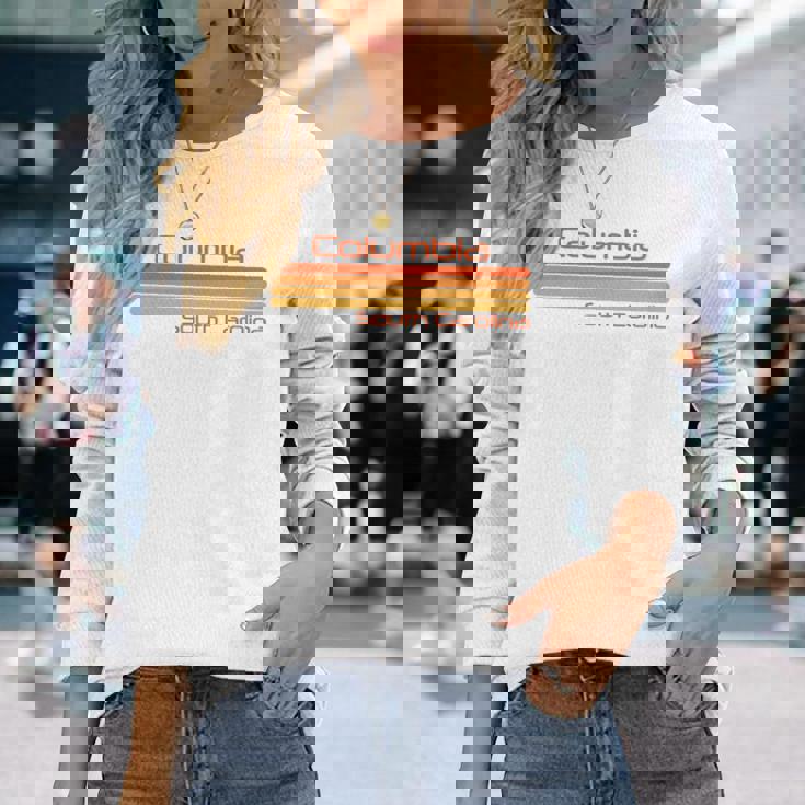 レトロ コロンビア サウスカロライナ 長袖tシャツ 長袖Tシャツ 彼女への贈り物