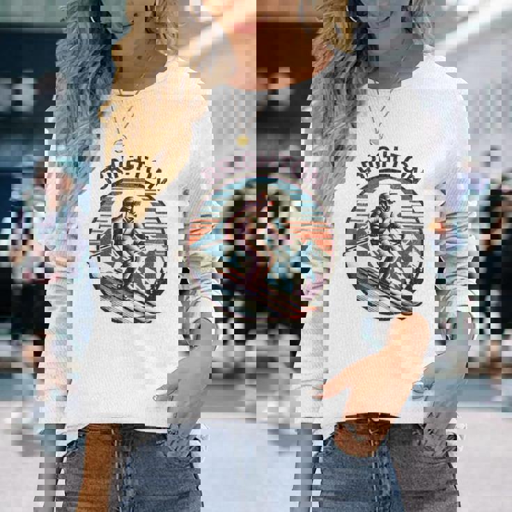 レトロ ヴィンテージ ブライトン ユタ スキー リゾート ウィンタースキー 長袖tシャツ 長袖Tシャツ 彼女への贈り物