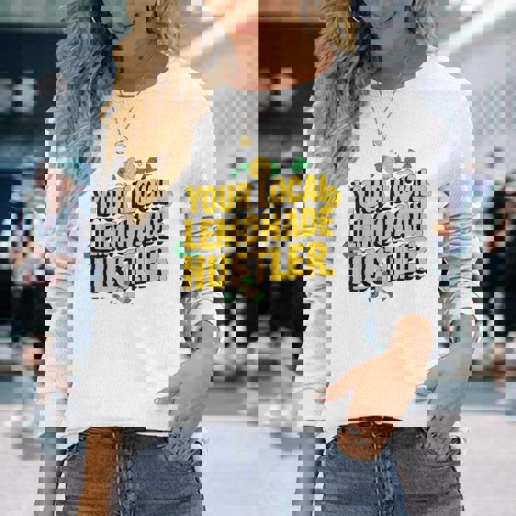 レモネード 起業家 モチベーションハッスル メンズ レディース 男の子 長袖Tシャツ 彼女への贈り物