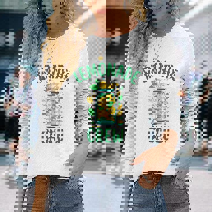 レモネードスタンドシャツ クルーとボス レモンジュース サマーイエロー 長袖Tシャツ 彼女への贈り物