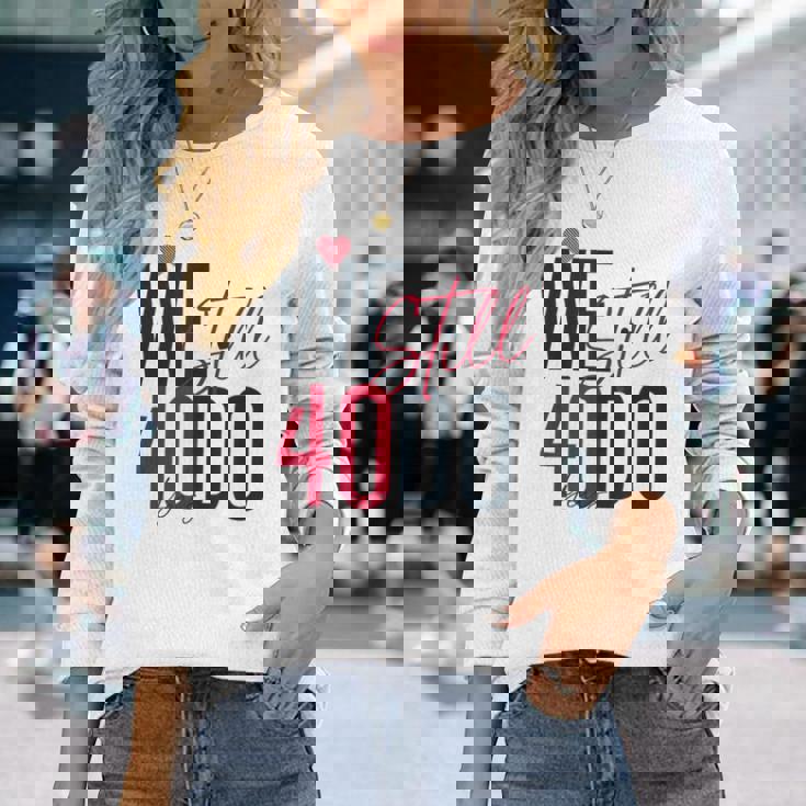 ロマンティックな結婚40周年 Wetill Do 40年 長袖Tシャツ 彼女への贈り物