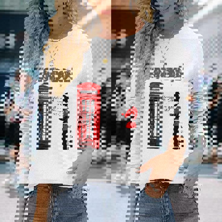 ロンドン・バンクシー・ゴッド・セーブ・ザ・クイーン 長袖Tシャツ 彼女への贈り物