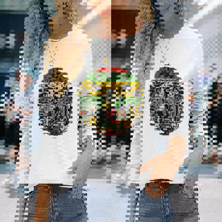 ヴィンテージ レゲエ服 ジャマイカ服 ラスタ服 レゲエ 長袖Tシャツ 彼女への贈り物