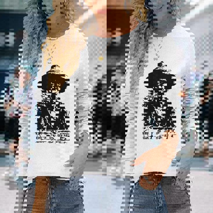 ヴィンテージの米農家のポートレート、米は命です 長袖Tシャツ 彼女への贈り物