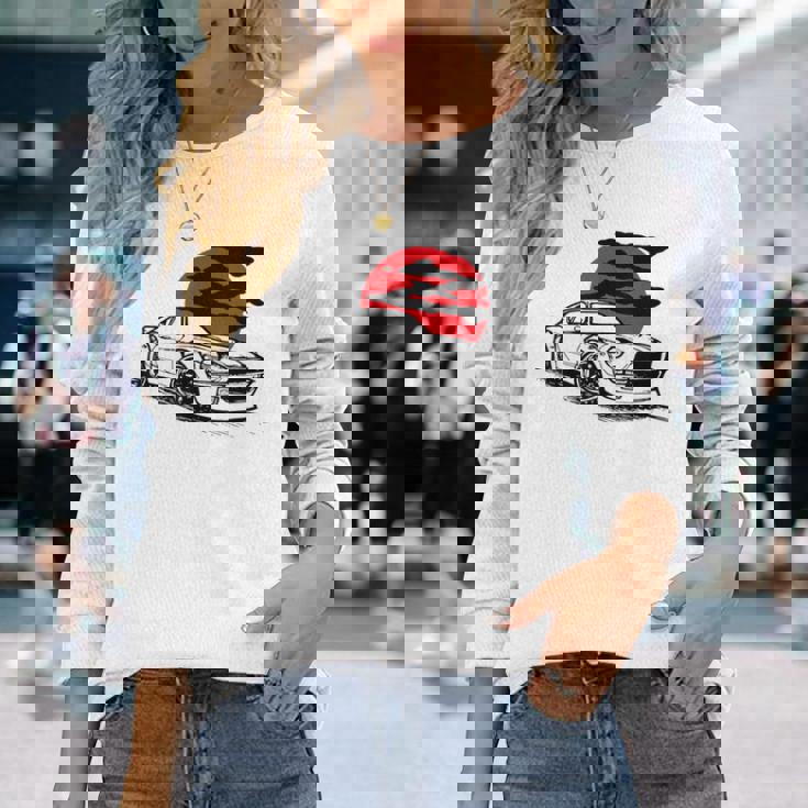 ヴィンテージジャパニーズクラシックカー、レーシングモータースポーツ 長袖Tシャツ 彼女への贈り物