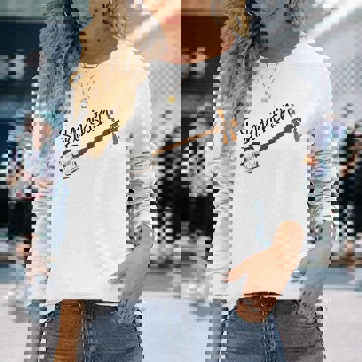 三味線奏者 音楽教師 ミュージシャン 長袖Tシャツ 彼女への贈り物