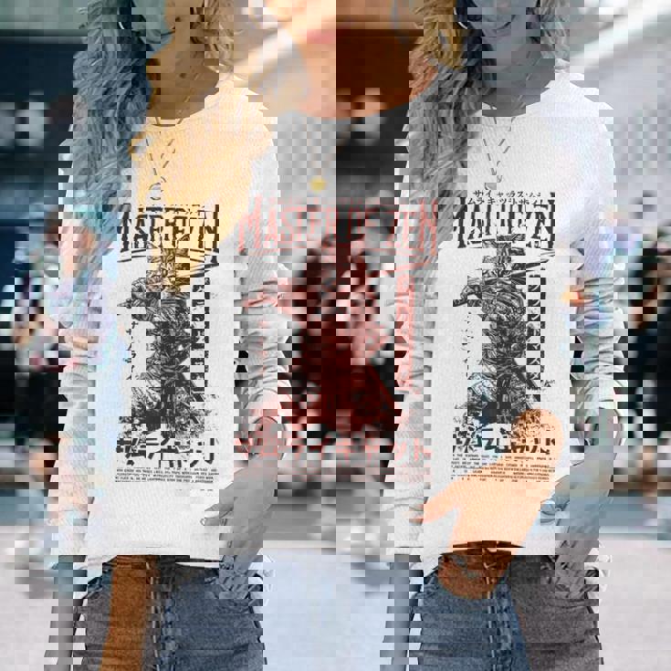 侍 猫戦士 浮世 オタク ストリートウェア 猫 サムライ 長袖Tシャツ 彼女への贈り物