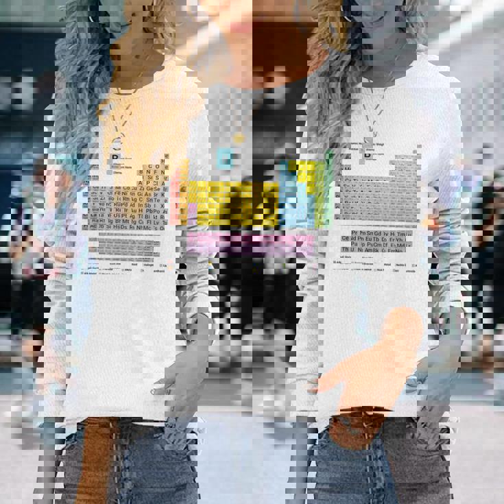 元素周期表 化学 長袖Tシャツ 彼女への贈り物