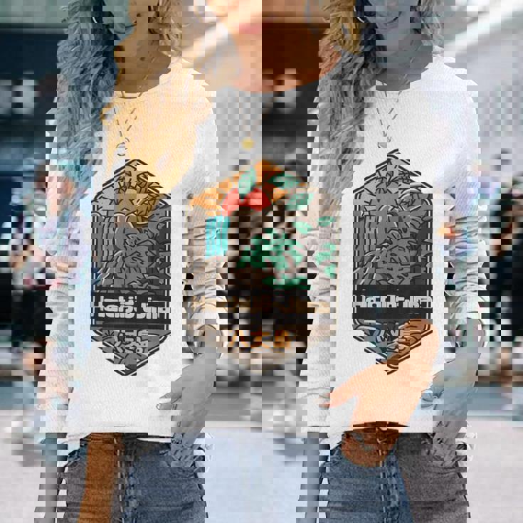 八丈島 日本の島 日本 長袖Tシャツ 彼女への贈り物